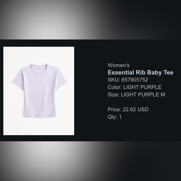 AF Ribbed Baby Tee - Picture 1 of 1